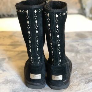 Ugg studded black boots